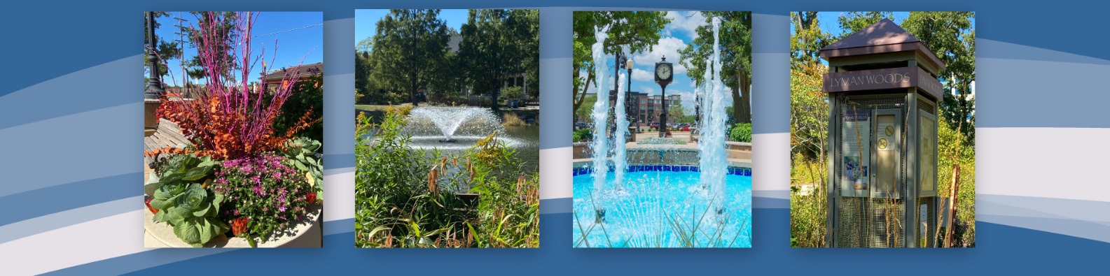 header with four different images from around Downers Grove